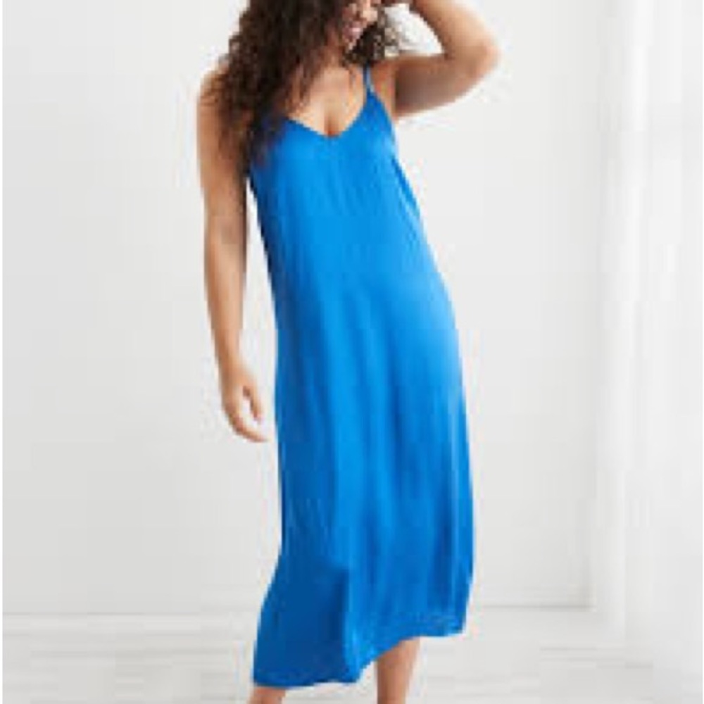 Aerie Bright Blue Midi Dress